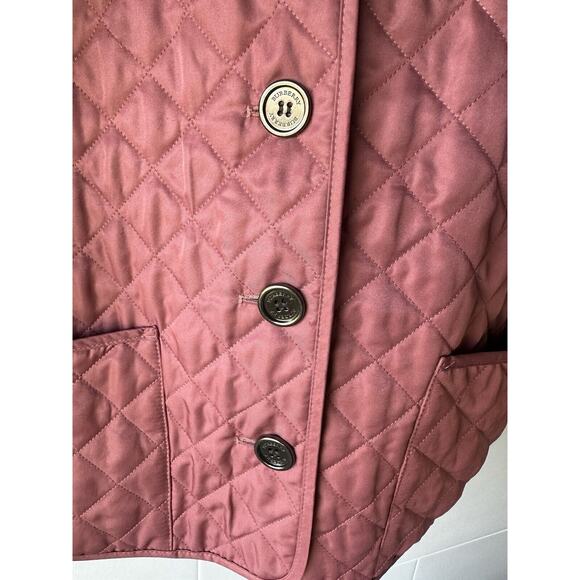 Authentic Burberry Brit Copford Diamond Quilted Jacket Light Crimson Size Small - Picture 5 of 12